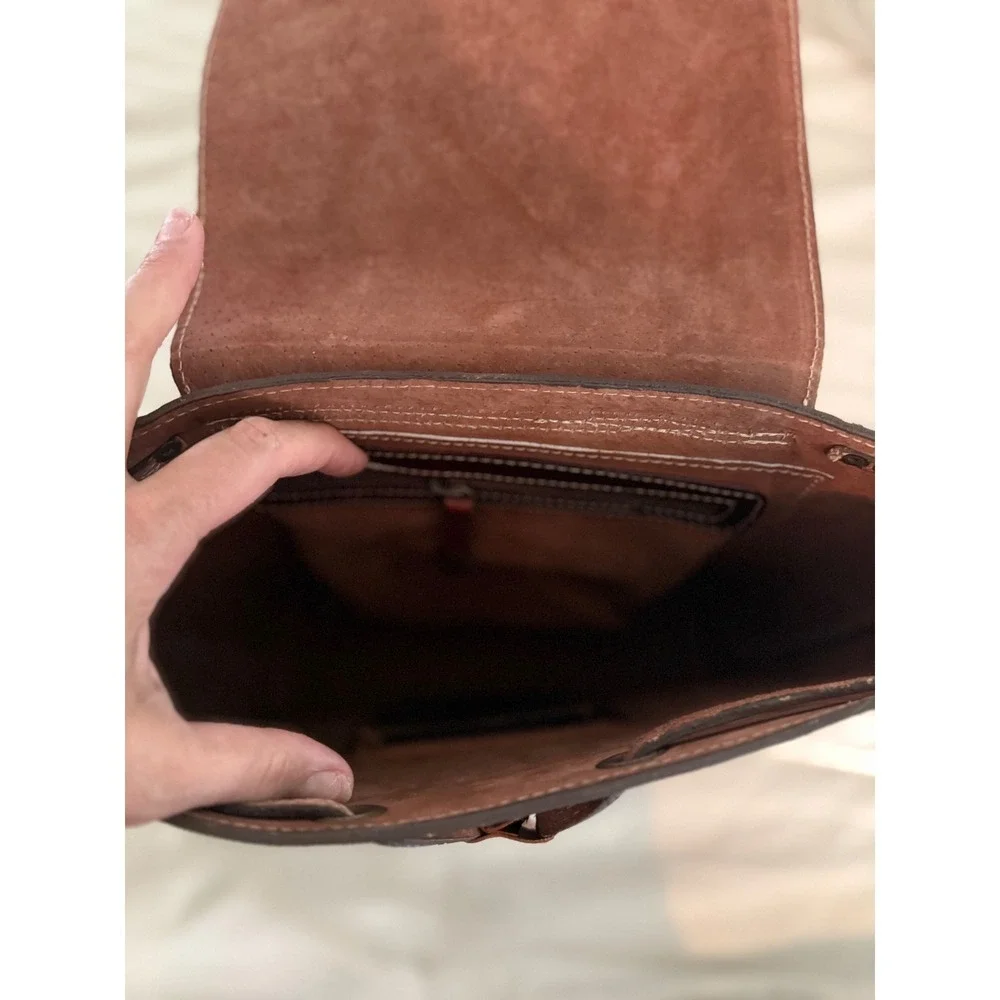 Handmade Genuine Tooled Leather Backpack Oxblood Western Boho Artisan